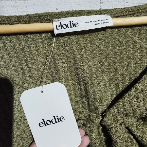 Elodie Waffle Knit Crop Top, Size XL - Picture 3 of 7